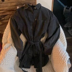 Divided Black Denim Dress